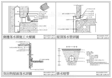 排水溝設計圖|【排水系統CAD施工大樣圖】